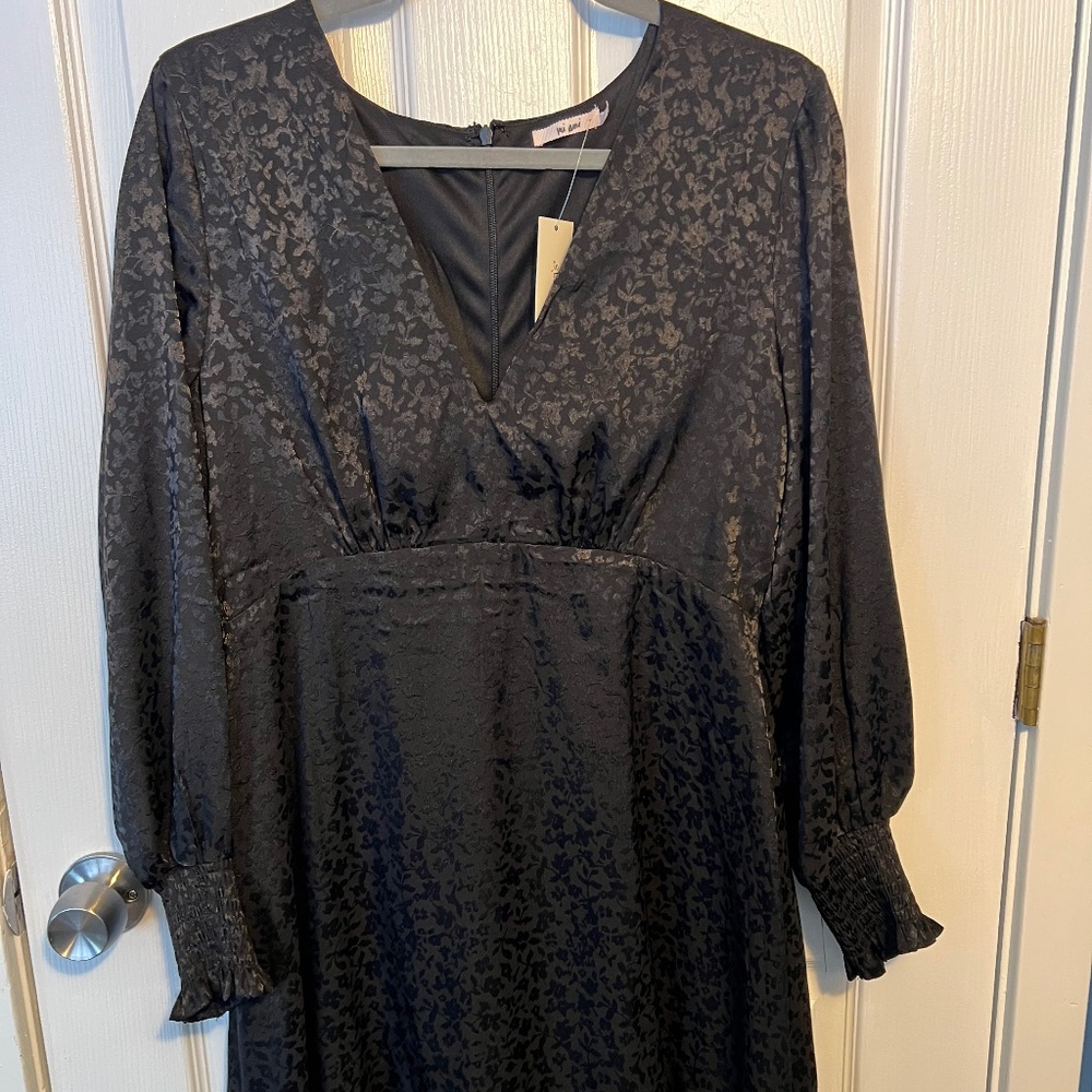 Womens Black Floral Dress
